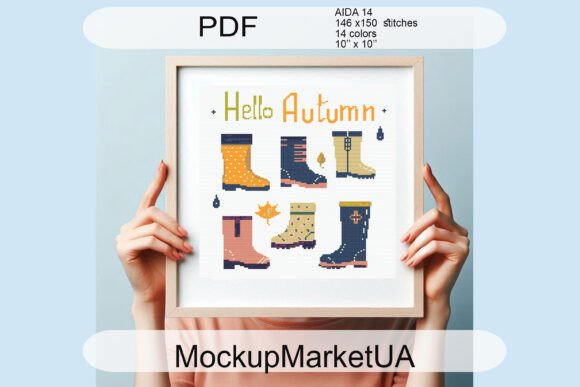Boots Cross Stitch Patterns PDF: Autumn Review