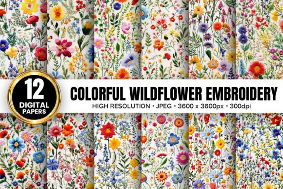Colorful Wildflowers Embroidery Patterns Review