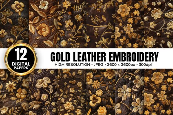 Gold Floral Leather Embroidery Patterns Review