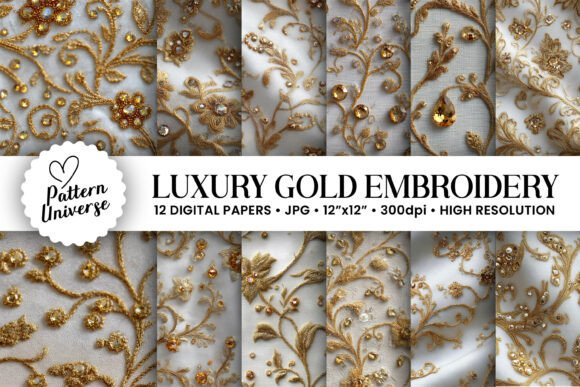 Gold Rhinestones Embroidery Patterns Review