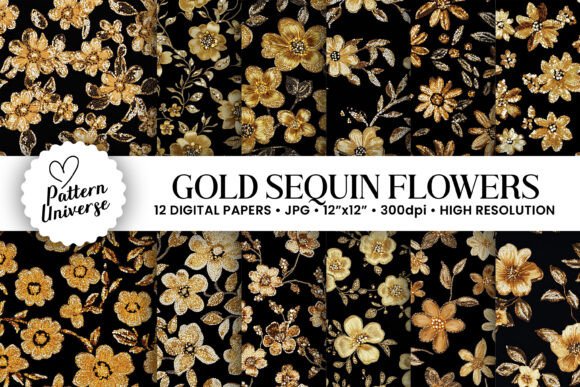 Gold Sequin Floral Embroidery Patterns Review