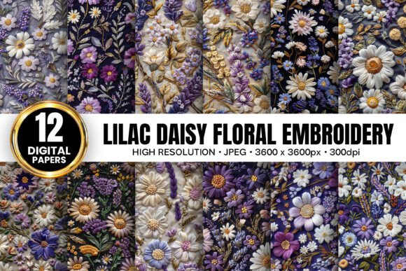 Lilac Daisy Floral Embroidery Patterns Review