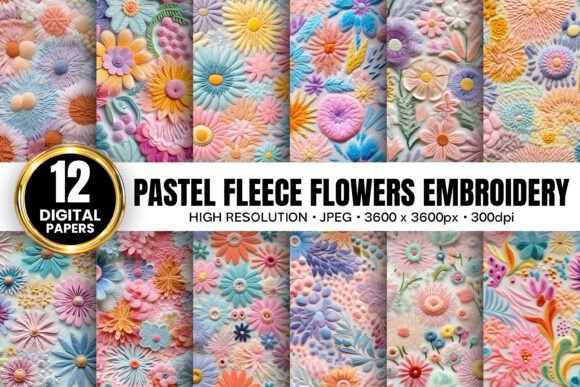 Pastel Fleece Floral Embroidery Patterns Review