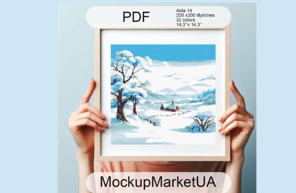 Winter Cross Stitch Patterns Christmas for Apparel